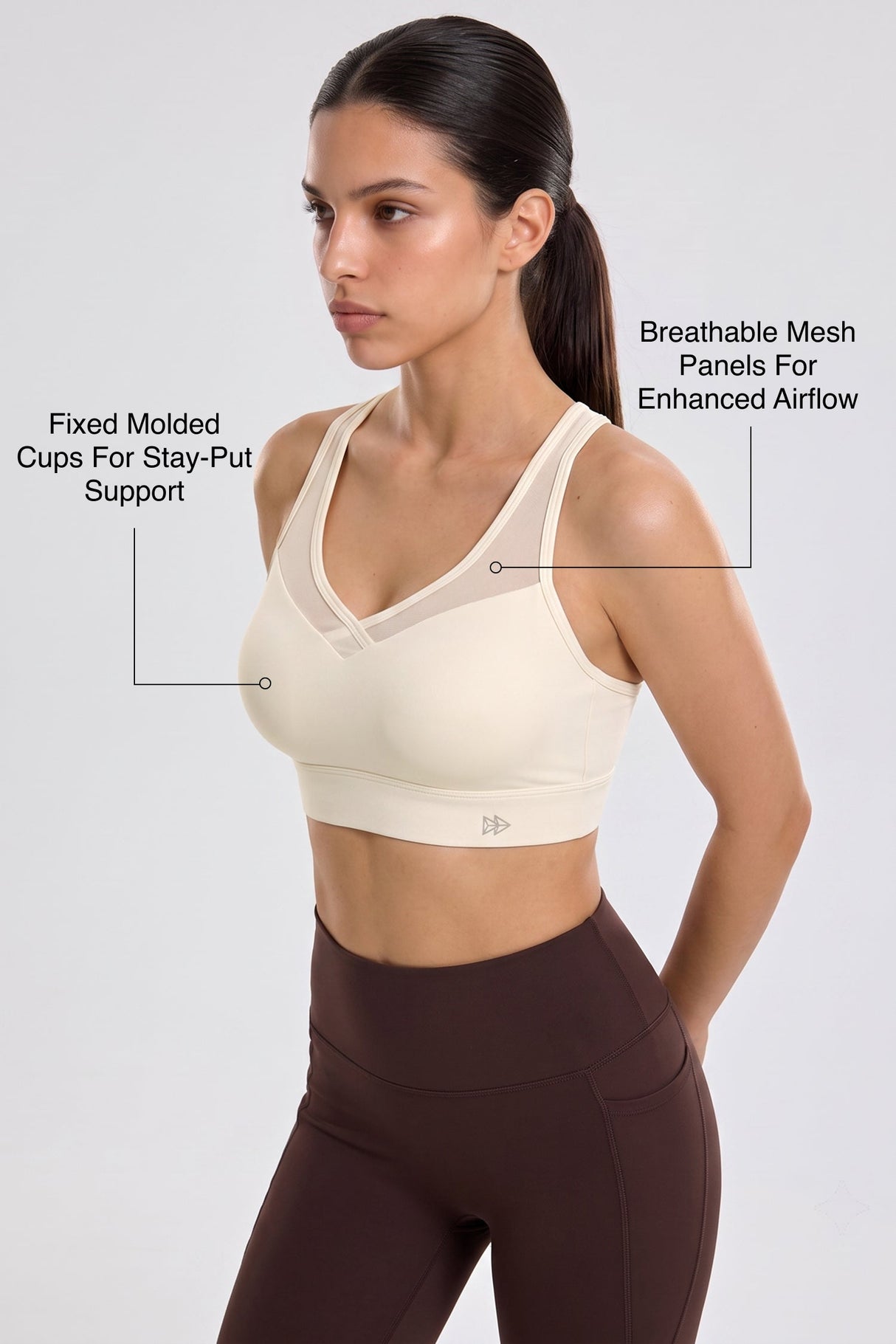 Shift™ Adjustable-Strap Airflow Sports Bra | High Support with Breathable Mesh for Running, HIIT & Training