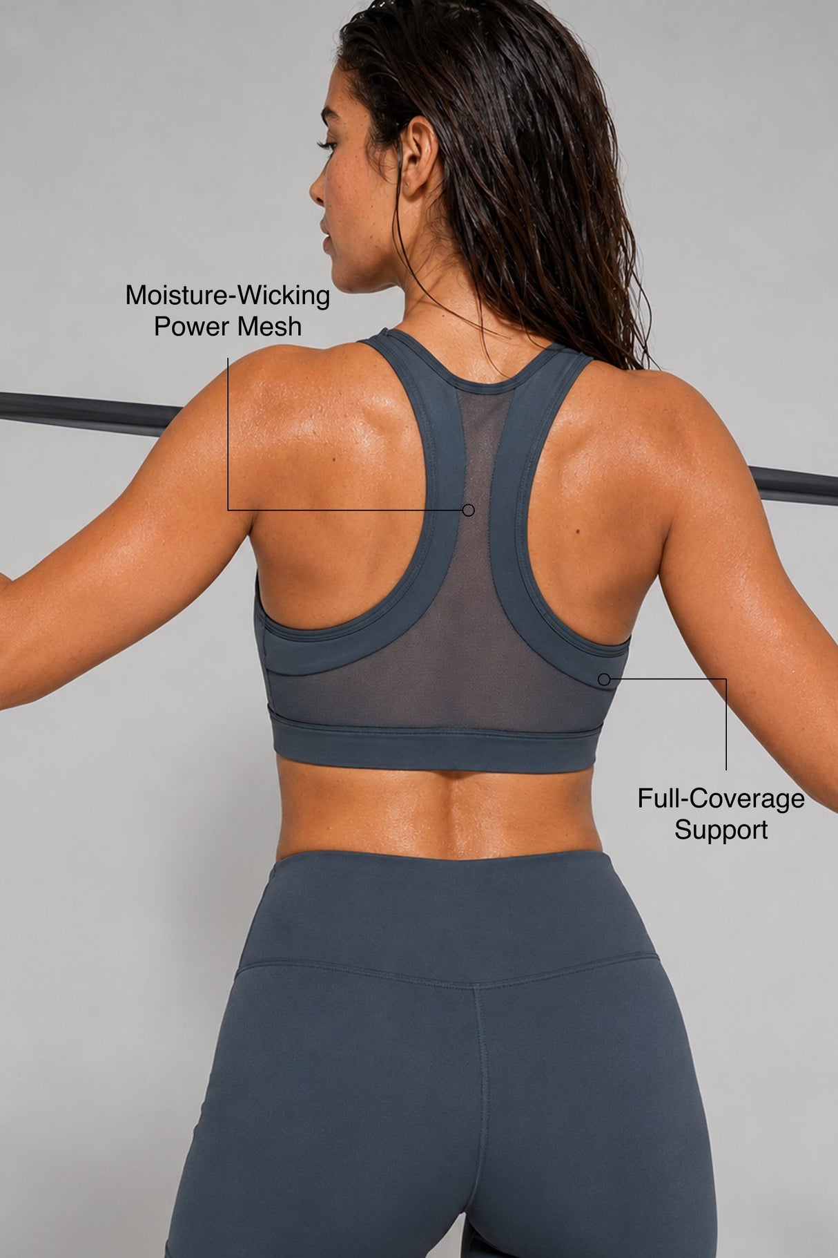 Enfold™ Front-Zip Breathable Racerback Sports Bra | High-Impact Support for Running, HIIT & Training