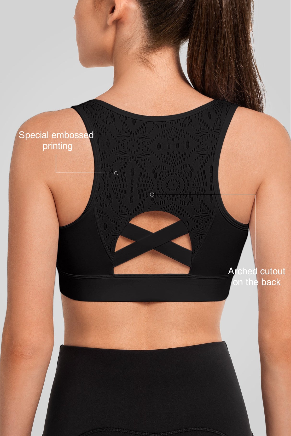 Echo™ Cut Out Design Padded Running Bra | Women's High Support Sports Bra