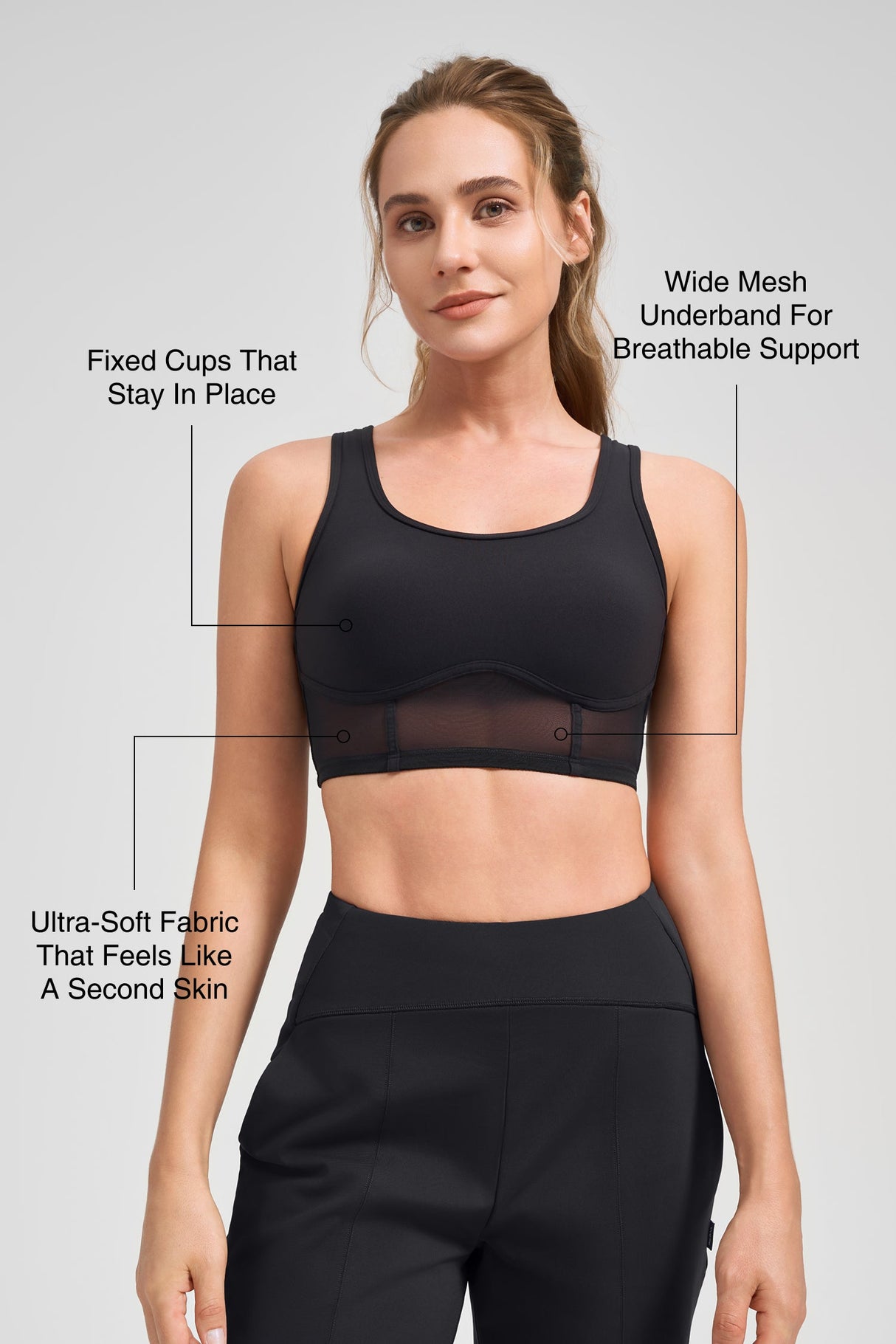Anywhere™ Breathable Light-Support Yoga Bra with Sewn-In Pads | Women's Light Support Sports Bra