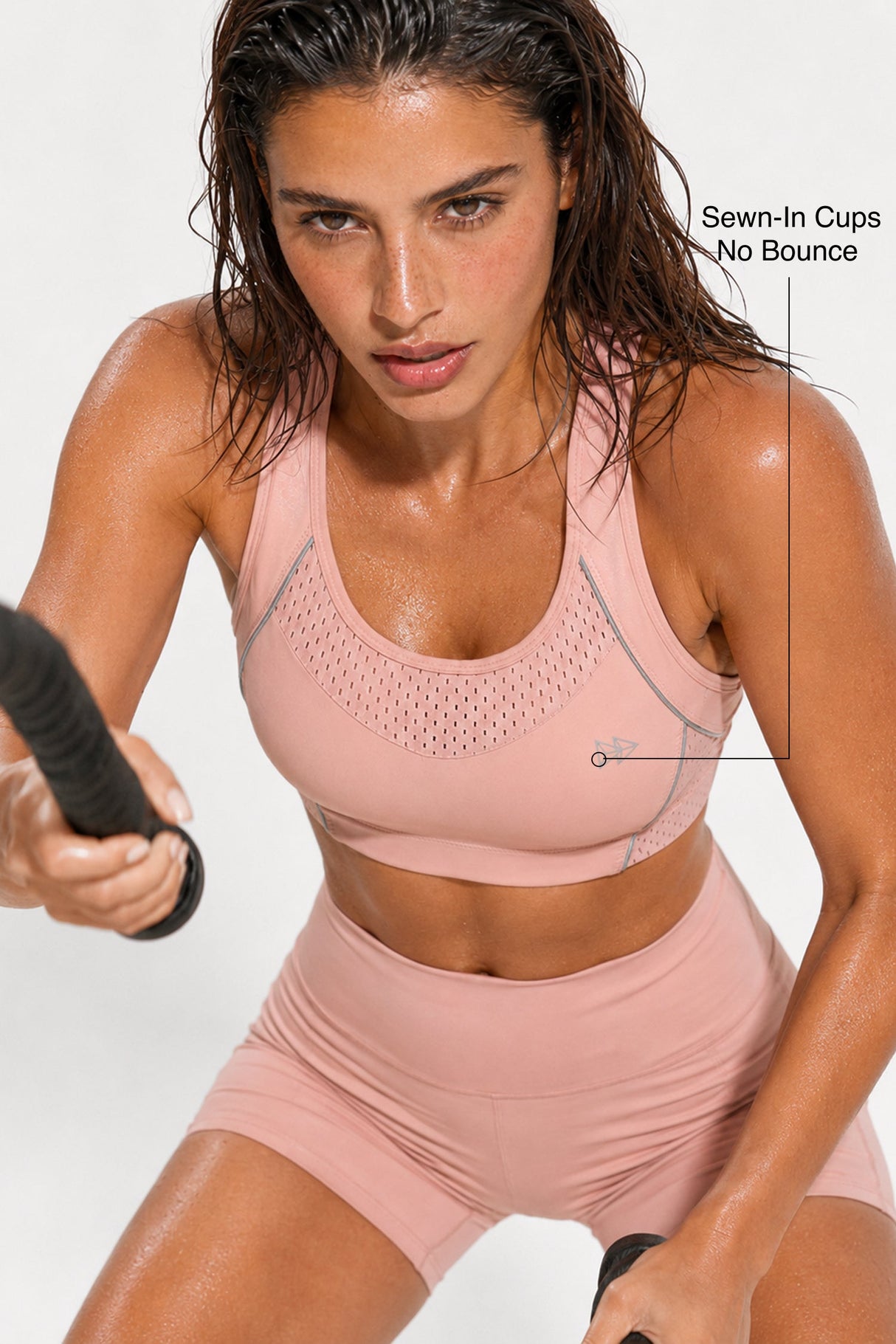 Sculpt™ Racerback Full-Coverage Breathable Sports Bra | High Support with Bounce Control & Mesh for Running, HIIT & Training