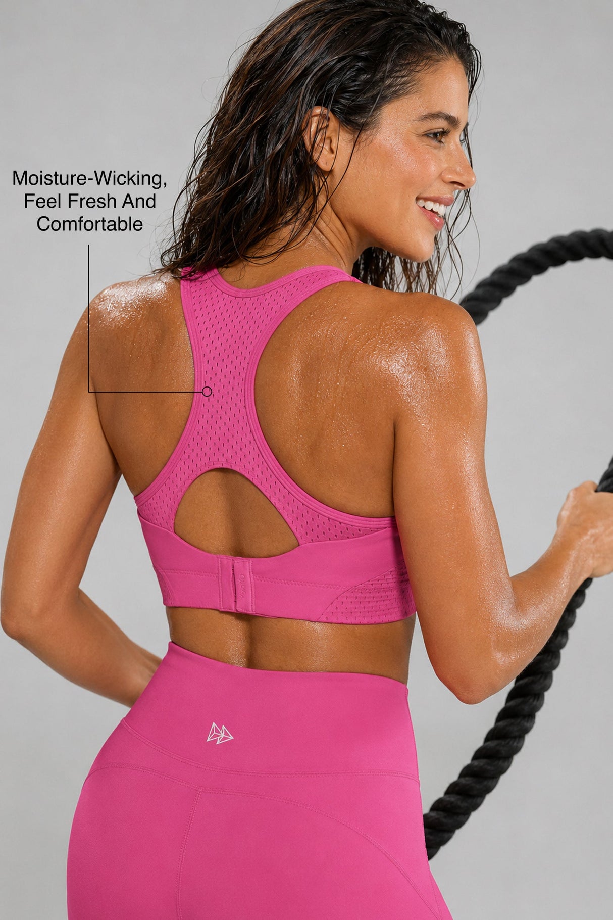 Sculpt™ Racerback Full-Coverage Breathable Sports Bra | High Support with Bounce Control & Mesh for Running, HIIT & Training