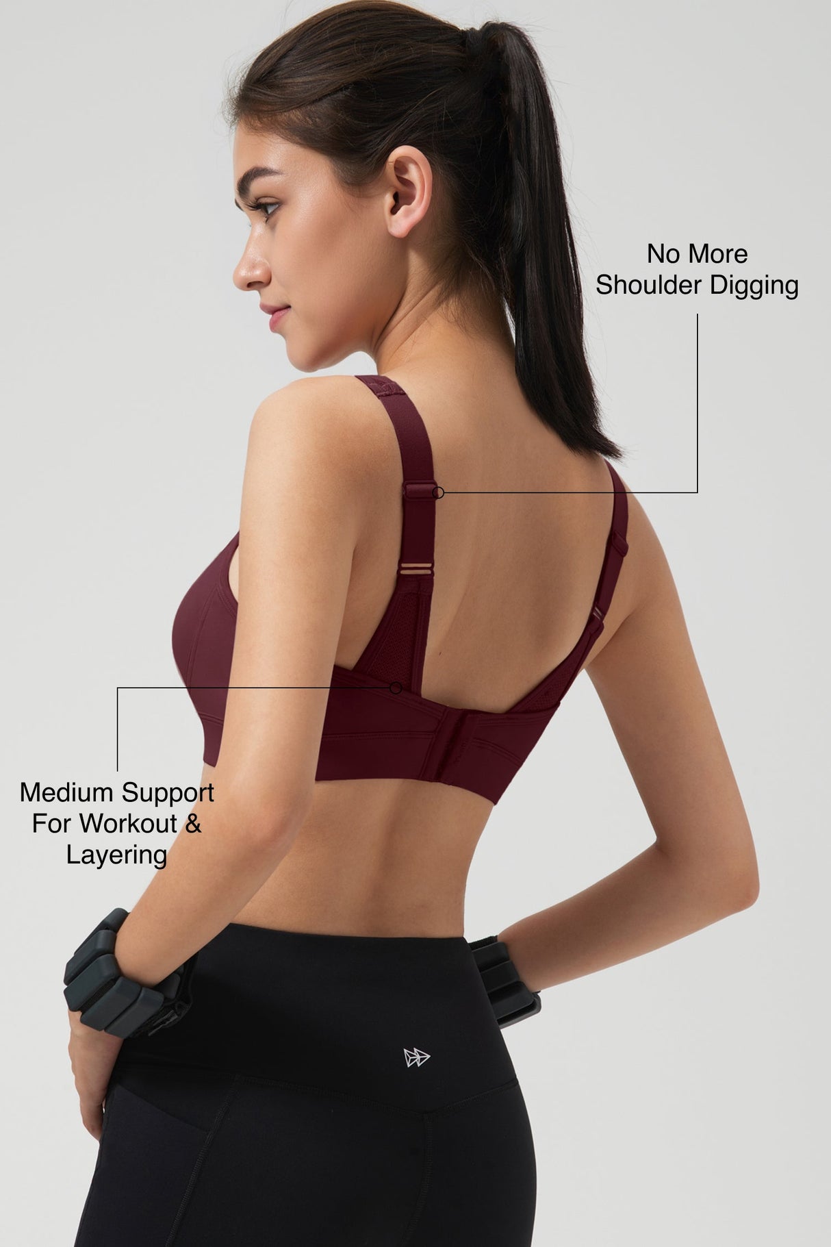 Shift™ Adjustable-Strap Sustainable Sports Bra | Medium Support with Breathable Mesh for Running, HIIT, Yoga & Training