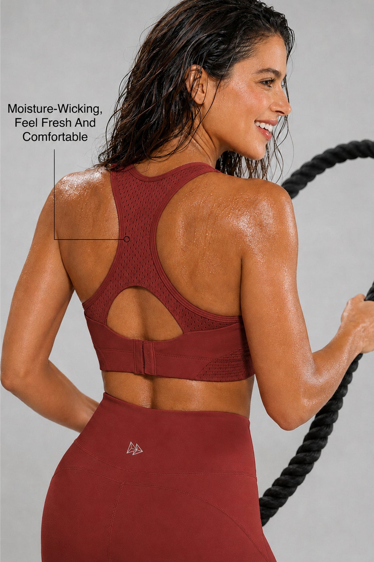Sculpt™ Racerback Full-Coverage Breathable Sports Bra | High Support with Bounce Control & Mesh for Running, HIIT & Training