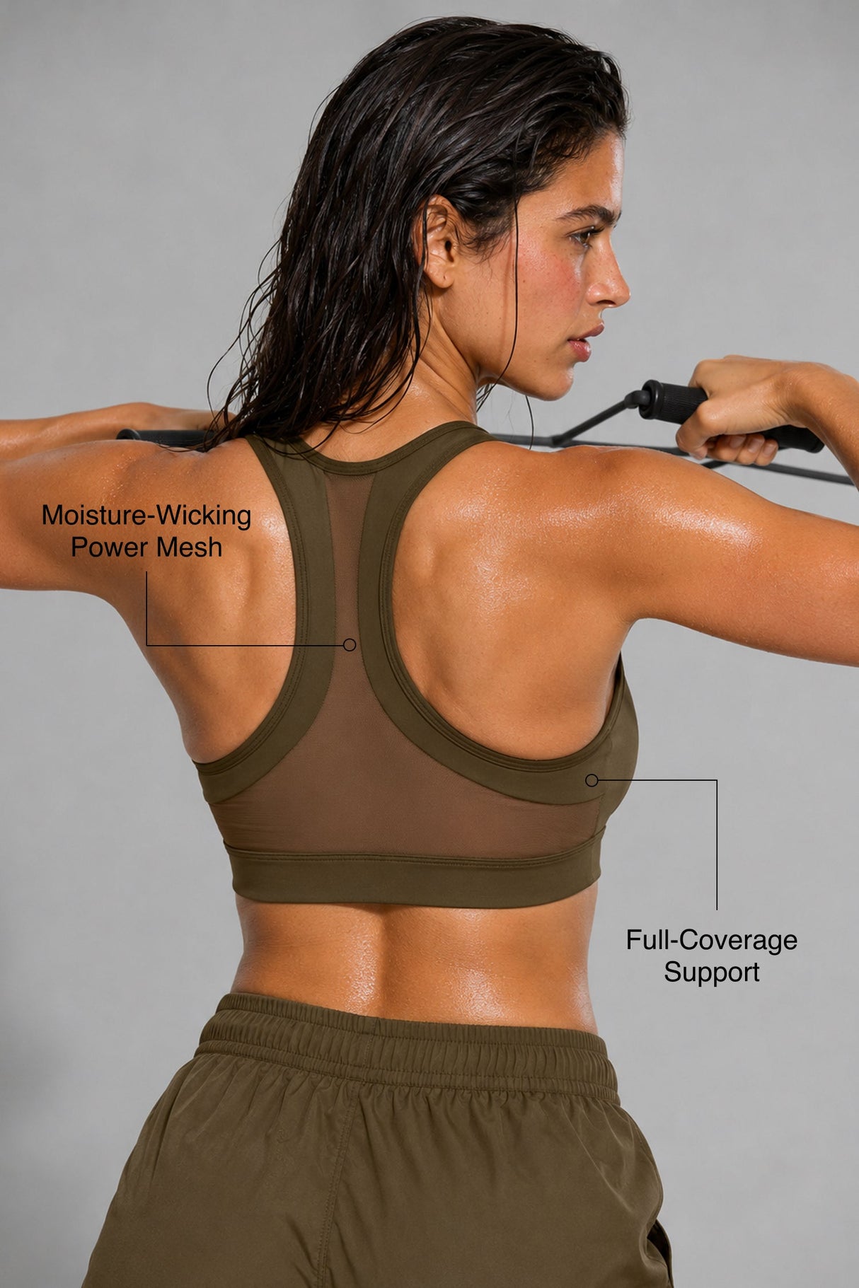 Enfold™ Front-Zip Breathable Racerback Sports Bra | High-Impact Support for Running, HIIT & Training
