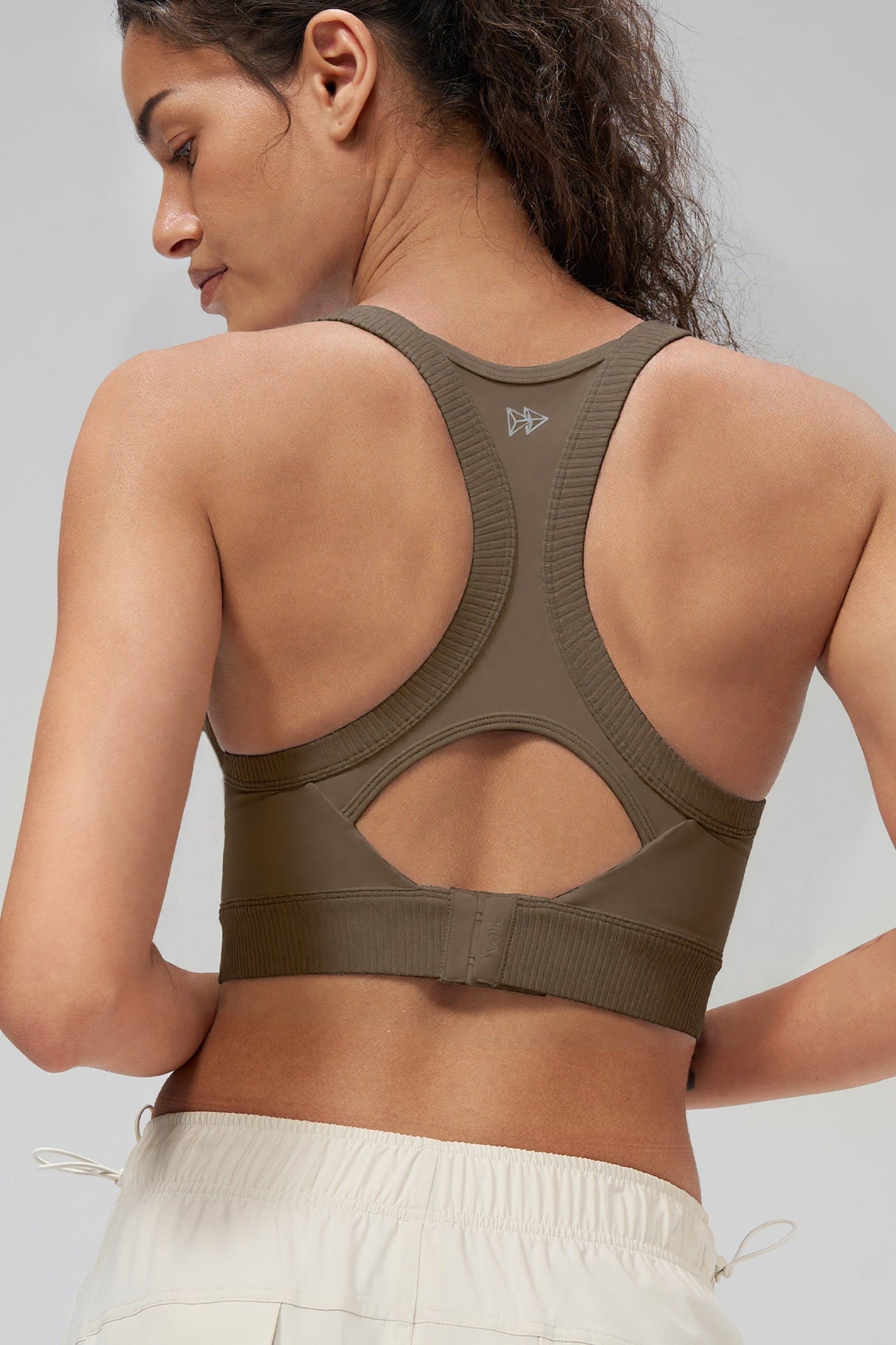 Shift™ Ribbed Sewn-in Pads Racerback Running Bra | Women's High Support Sports Bra