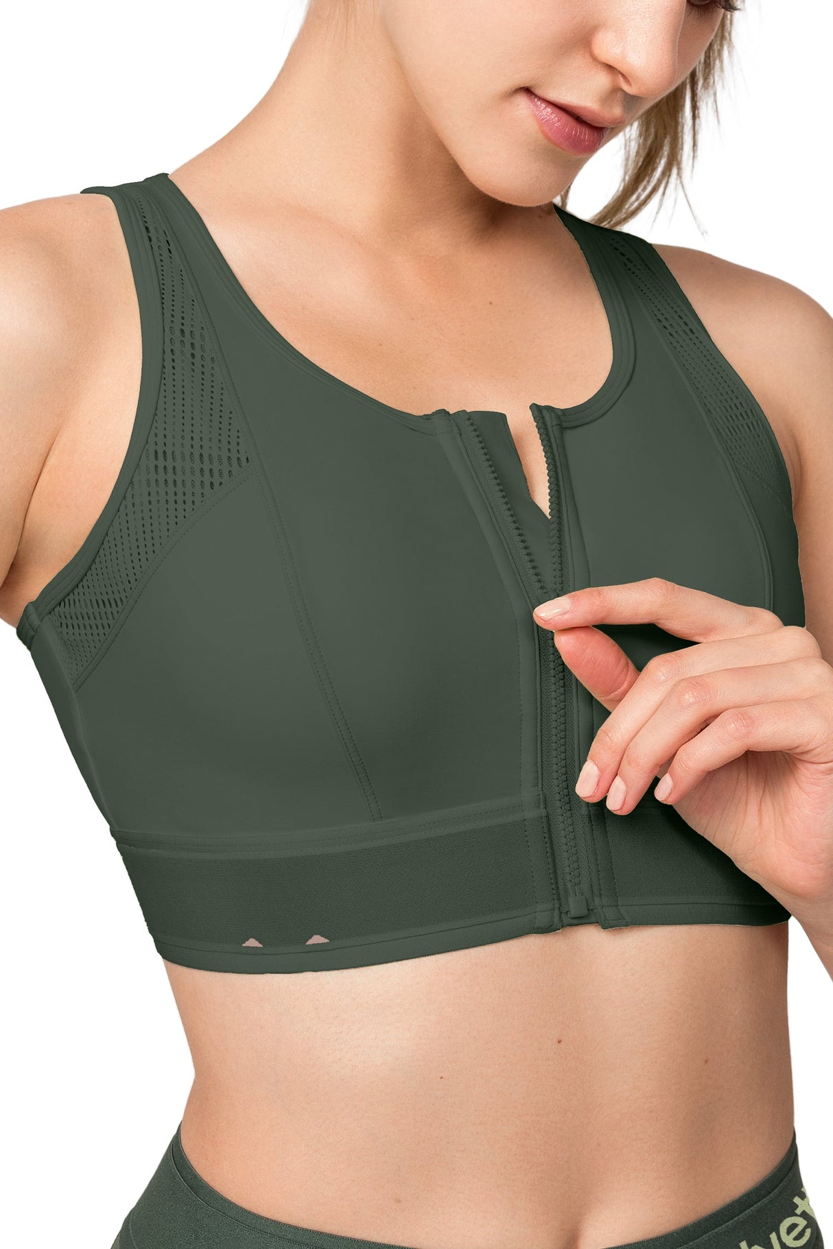 Echo™ Breathable Zip-Front Sustainable High-Support Bra | High-Impact Support Best For Running, HIIT & Training