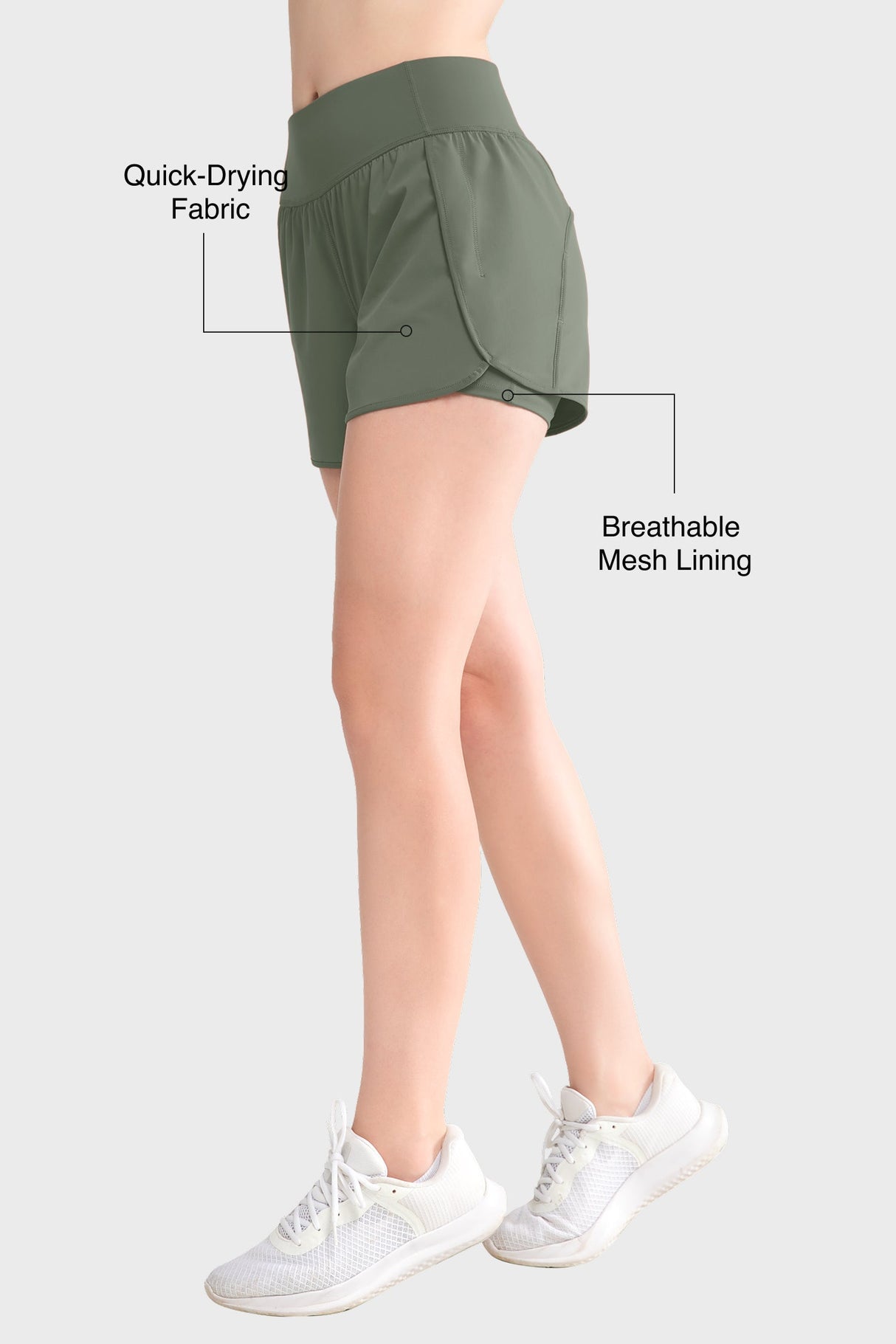 Shift™ Quick Dry Inner Mesh Workout Shorts with Pocket 3.5''| Women's Running Shorts