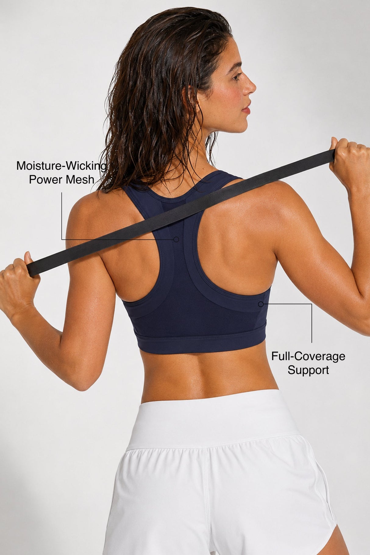 Enfold™ Front-Zip Breathable Racerback Sports Bra | High-Impact Support for Running, HIIT & Training