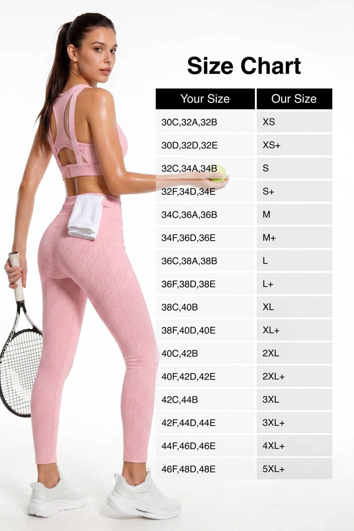 Power™ Racerback Double-Strap Jacquard Sports Bra | High-Impact Support with Full Coverage for Running, HIIT, Yoga & Training