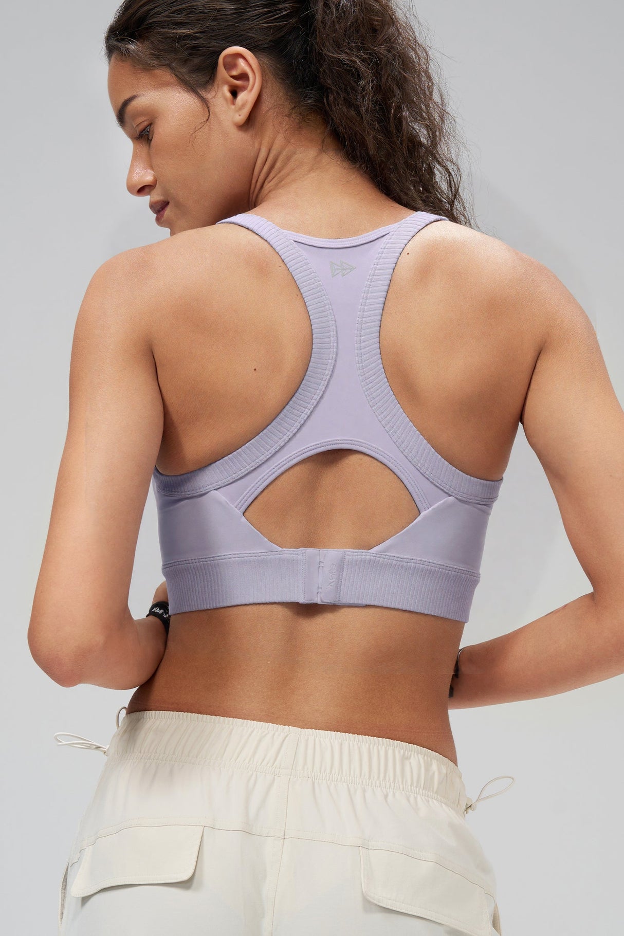 Shift™ Ribbed Sewn-in Pads Racerback Running Bra | Women's High Support Sports Bra