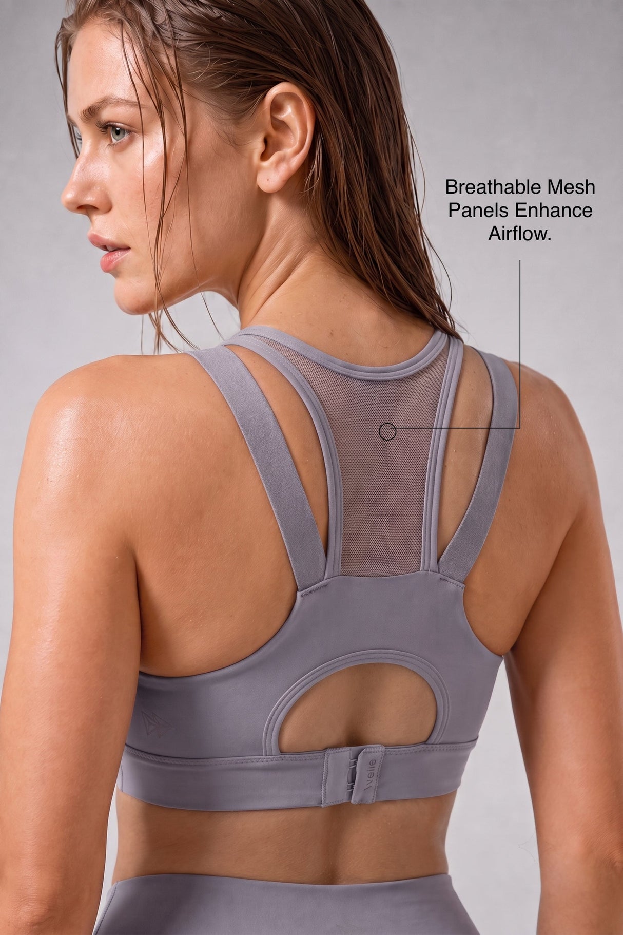 Power™ Zip Front Breathable Full-Coverage Running Bra | Women's High Support Sports Bra