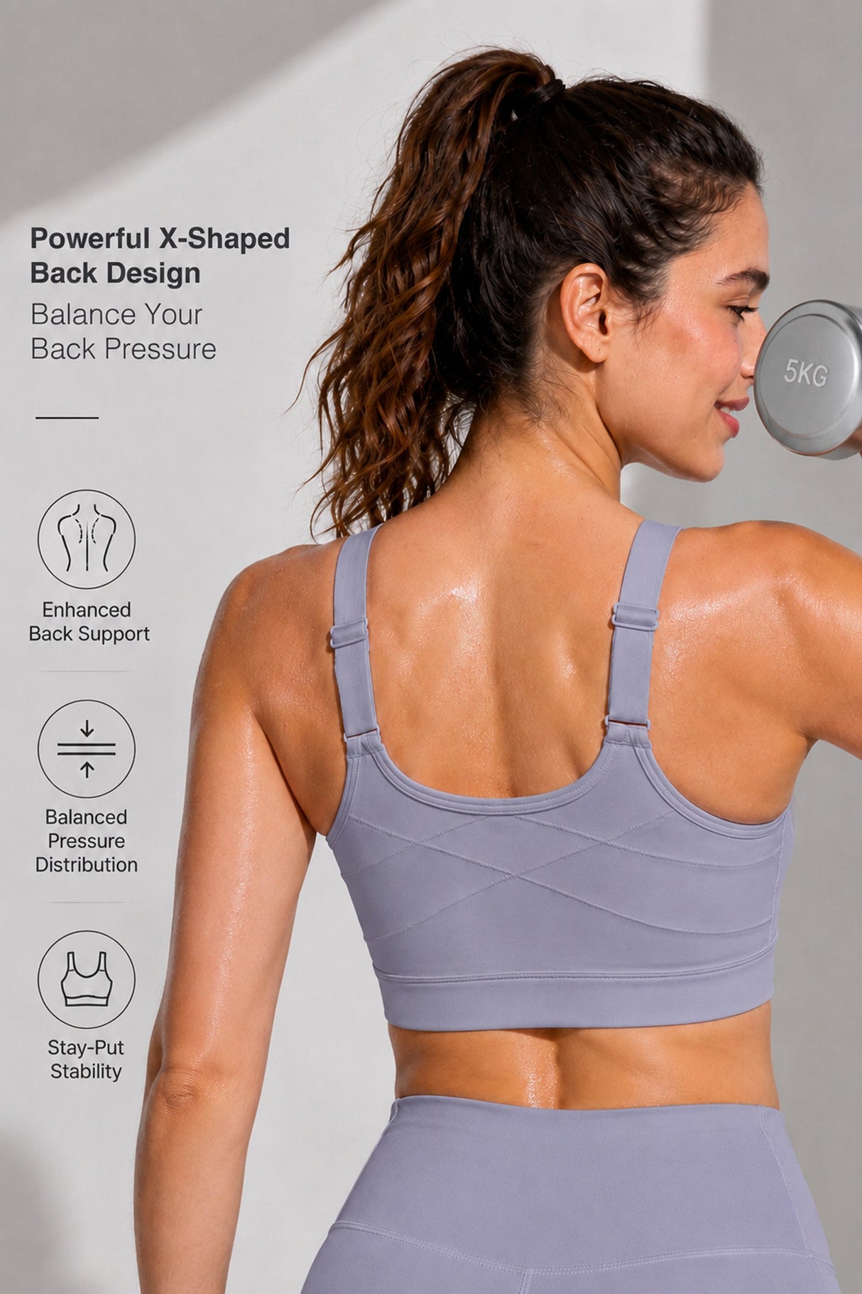 Power™ Soft Adjustable High-Support Mesh Running Bra | Women's High Support Sports Bra