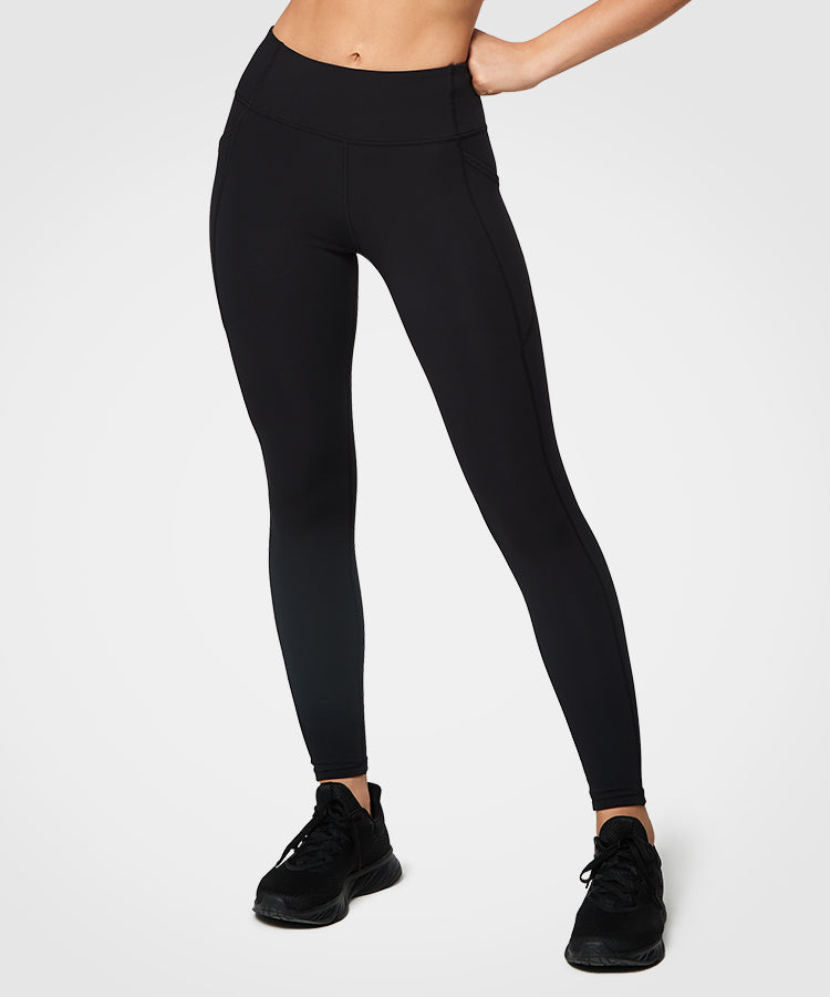 Power High Waist Fleece Lined Running Leggings Women's High Support