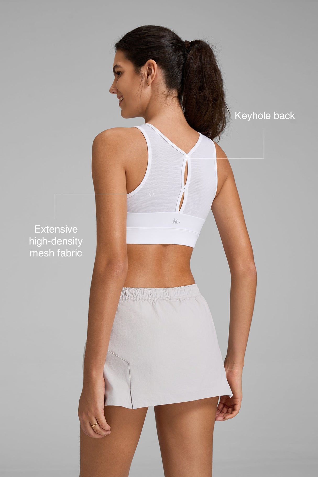 Power™ Cutout Racerback Zip Front Running Bra | Women's High Support Sports Bra