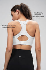 Shift™ Ribbed Sewn-in Pads Racerback Running Bra | Women's High Support Sports Bra