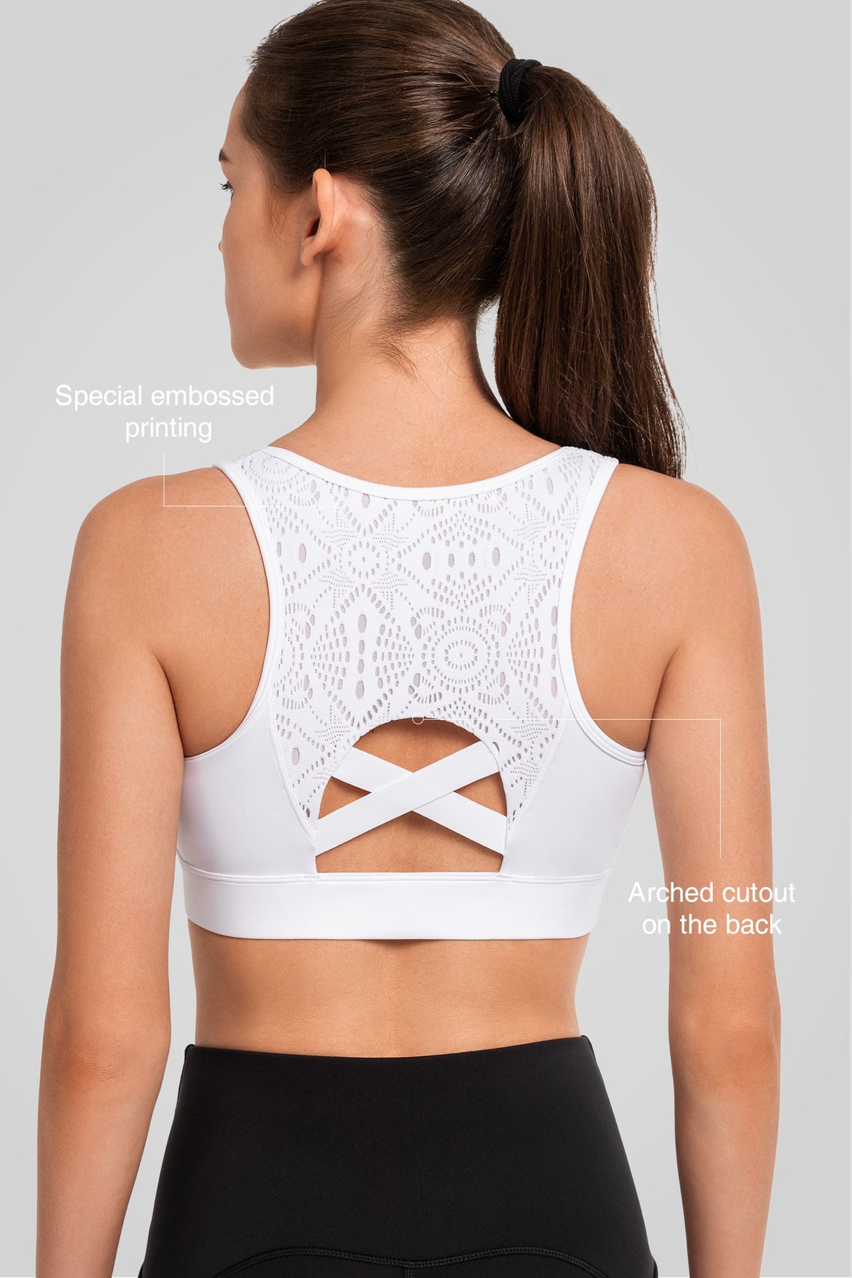 Echo™ Cut Out Design Padded Running Bra | Women's High Support Sports Bra