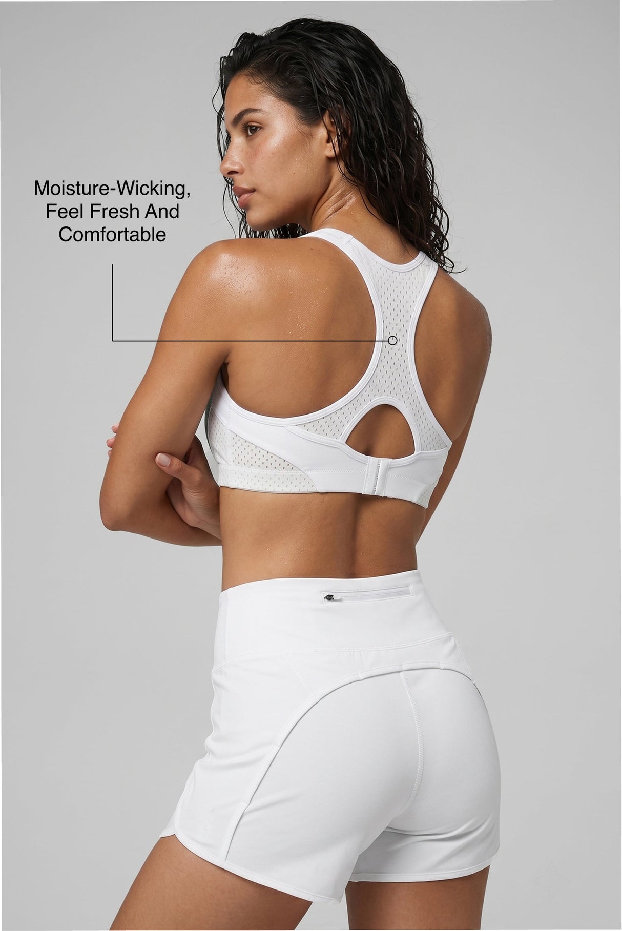 Sculpt™ Racerback Full-Coverage Breathable Sports Bra | High Support with Bounce Control & Mesh for Running, HIIT & Training