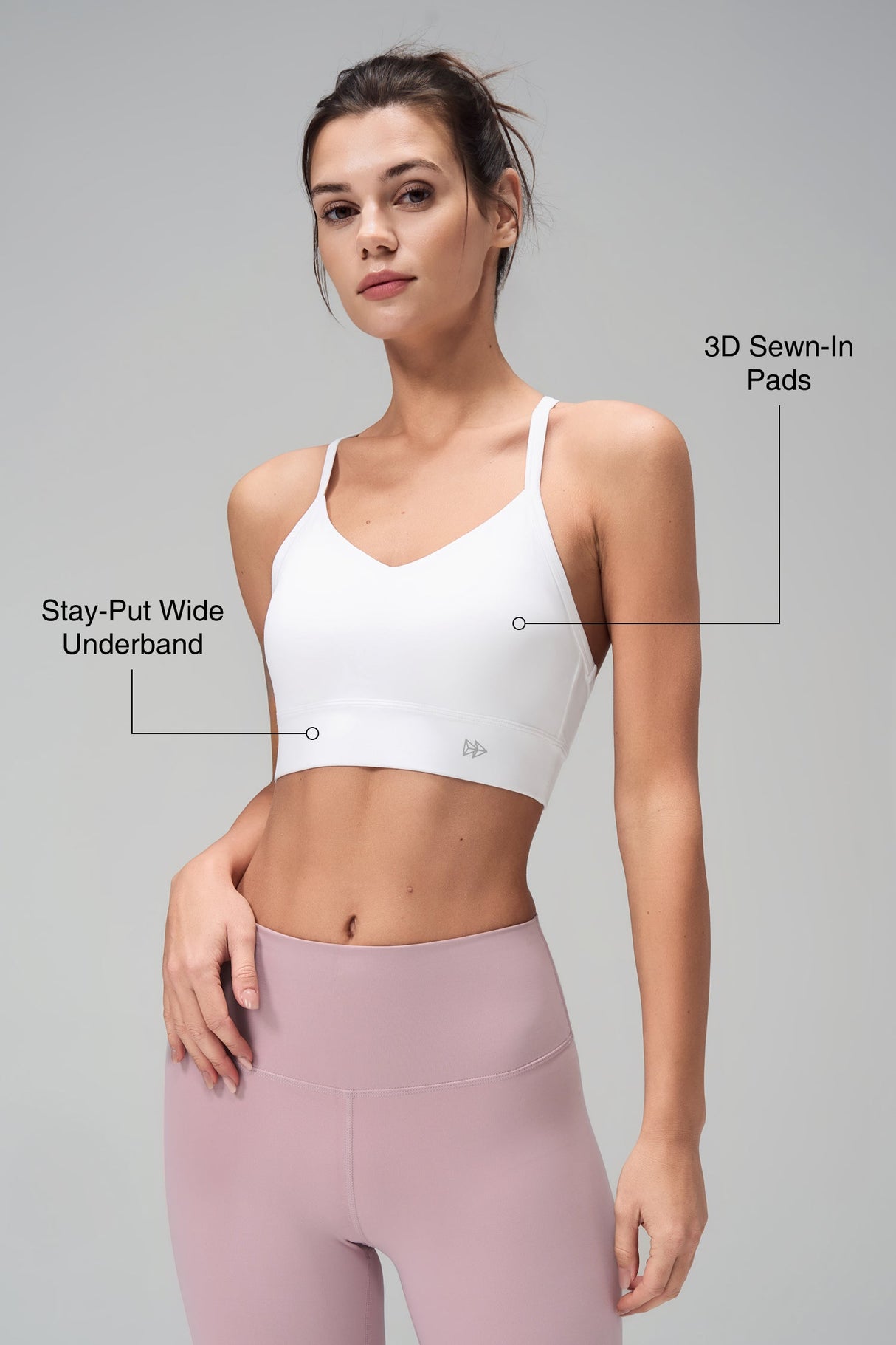 Anywhere™ Y-Back Design Sewn-in Pads Yoga Bra | Women's Light Support Sports Bra