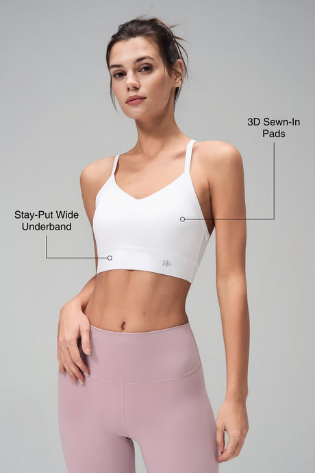 Anywhere™ Y-Back Design Sewn-in Pads Yoga Bra | Women's Light Support Sports Bra
