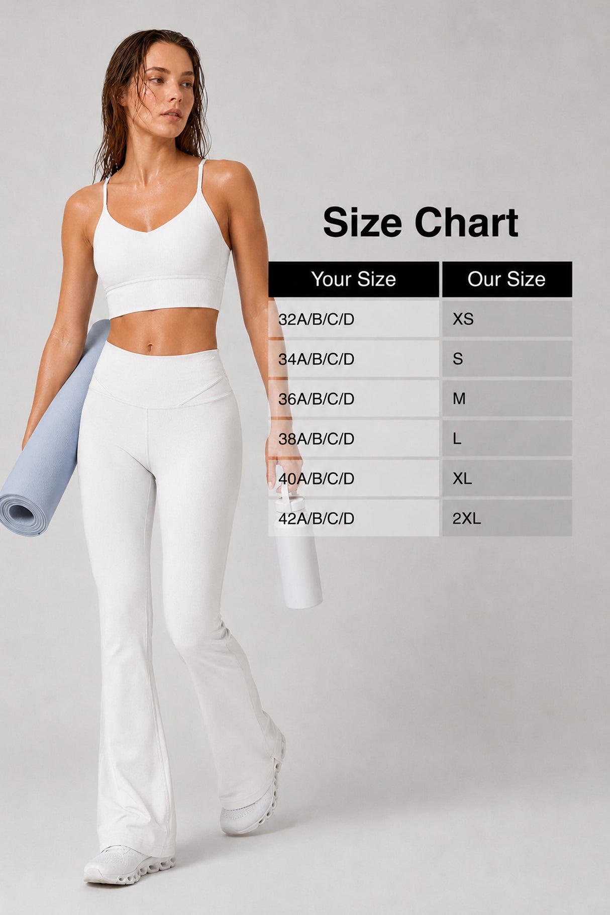 Echo™ V-Neck Ribbed Padded Yoga Bra | Women's Light Support Sports Bra