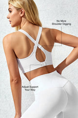Power™ Adjustable Cross-Back Sports Bra | High-Impact Bounce Control Without Flattening for Running, HIIT & Training