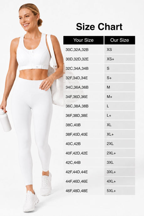 Power™ Zip Front Adjustable High Support Sports Bra | Women's High Support Sports Bra