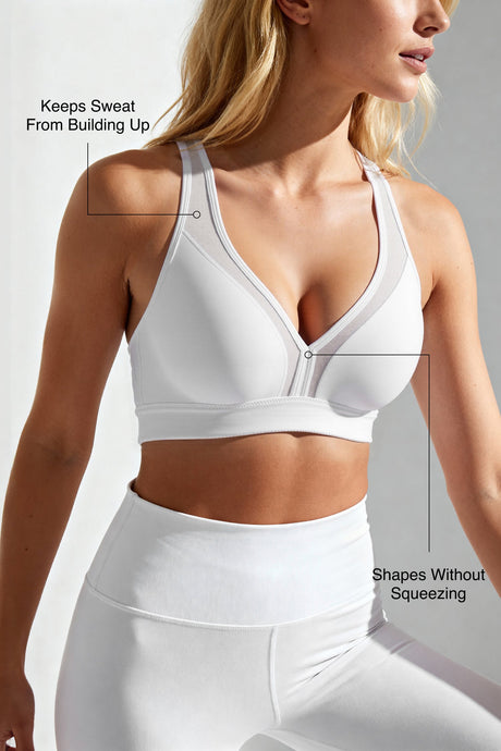 Power™ Adjustable Cross-Back Sports Bra | High-Impact Bounce Control Without Flattening for Running, HIIT & Training