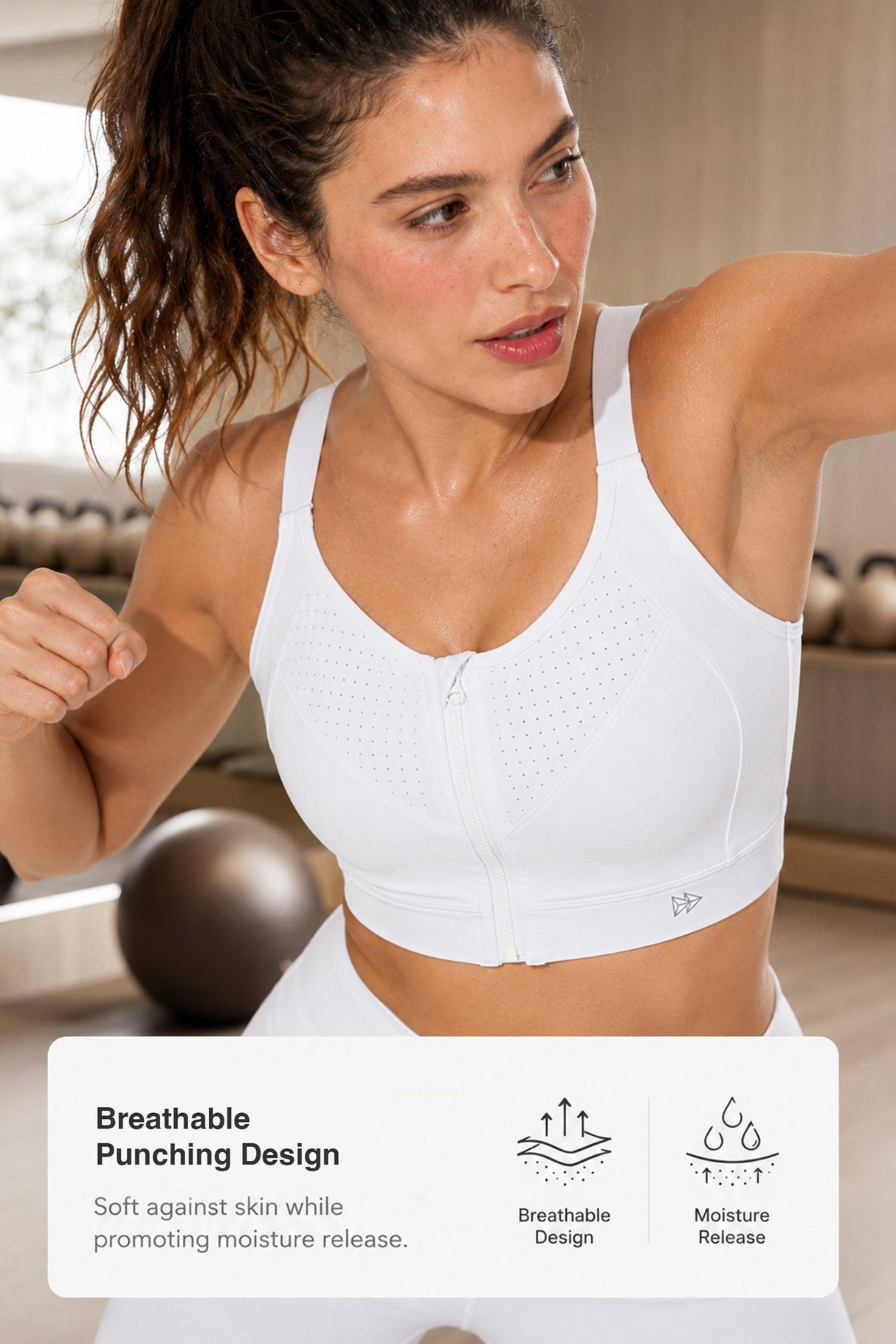 Power™  Soft Adjustable High-Support Mesh Running Bra | Women's High Support Sports Bra