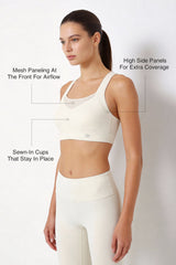 Power™ Racerback Breathable Full-Coverage Sports Bra | High-Impact Support for Running, Gym & Training