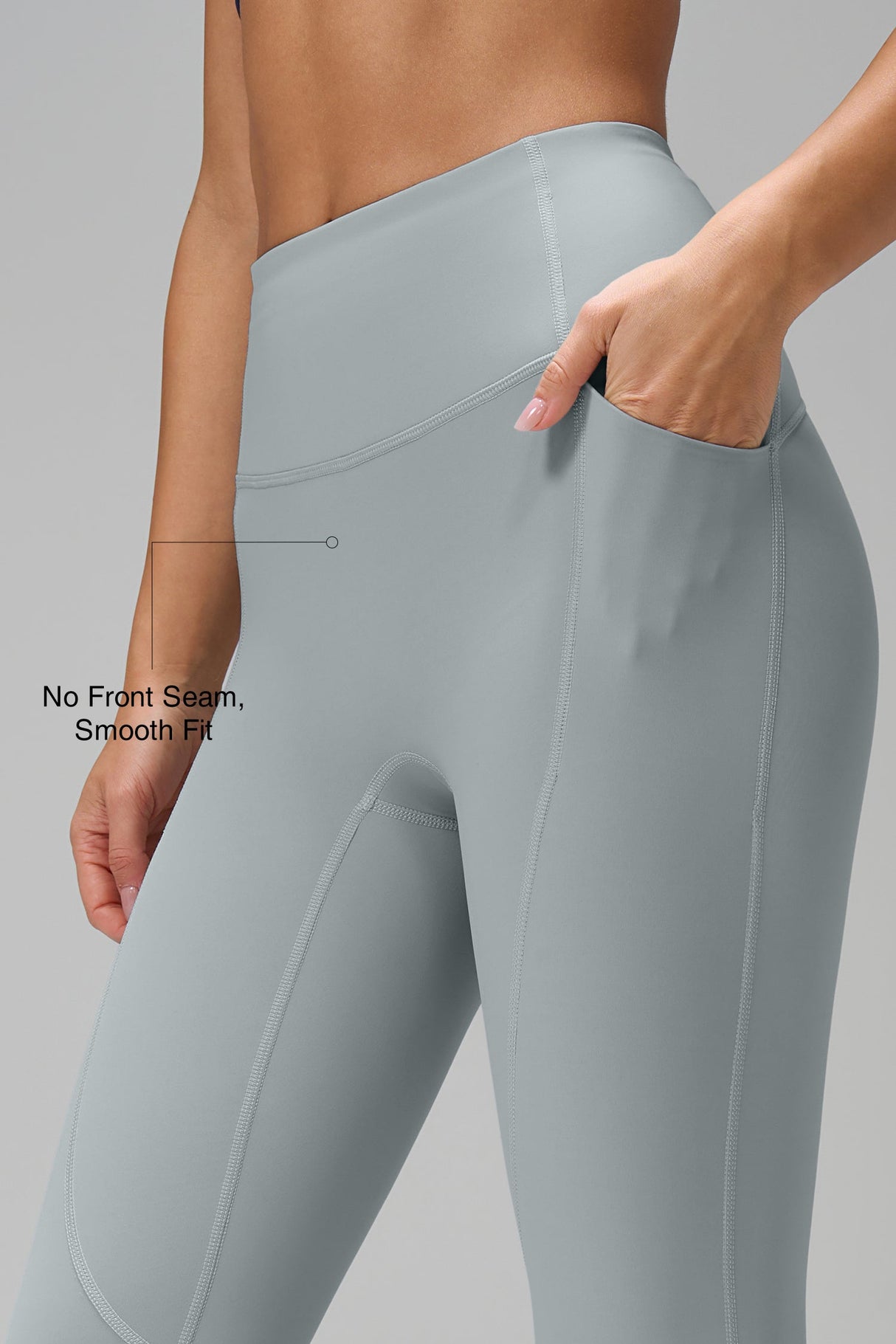 Echo™ No-Front-Seam Pocket Leggings 25 Inch | Women's High Support Leggings