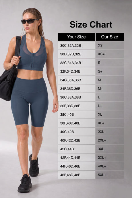 Power™ Zip Front Breathable Full-Coverage Running Bra | Women's High Support Sports Bra