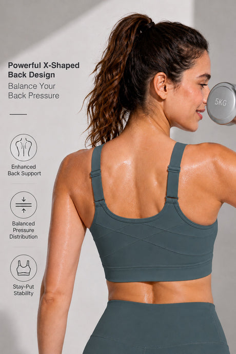 Power™  Soft Adjustable High-Support Mesh Running Bra | Women's High Support Sports Bra
