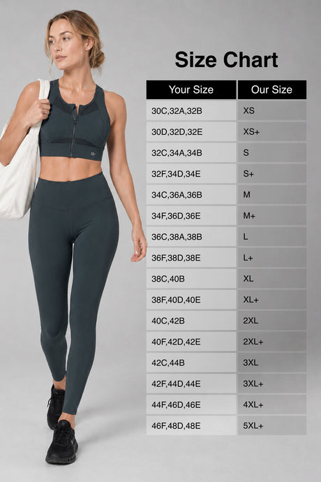 Sculpt™ Zip-Front Full-Back Mesh Racerback Sports Bra | High-Impact Support for Running, Gym & Training