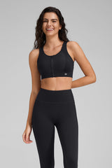 Power™ Cutout Racerback Zip Front Running Bra | Women's High Support Sports Bra