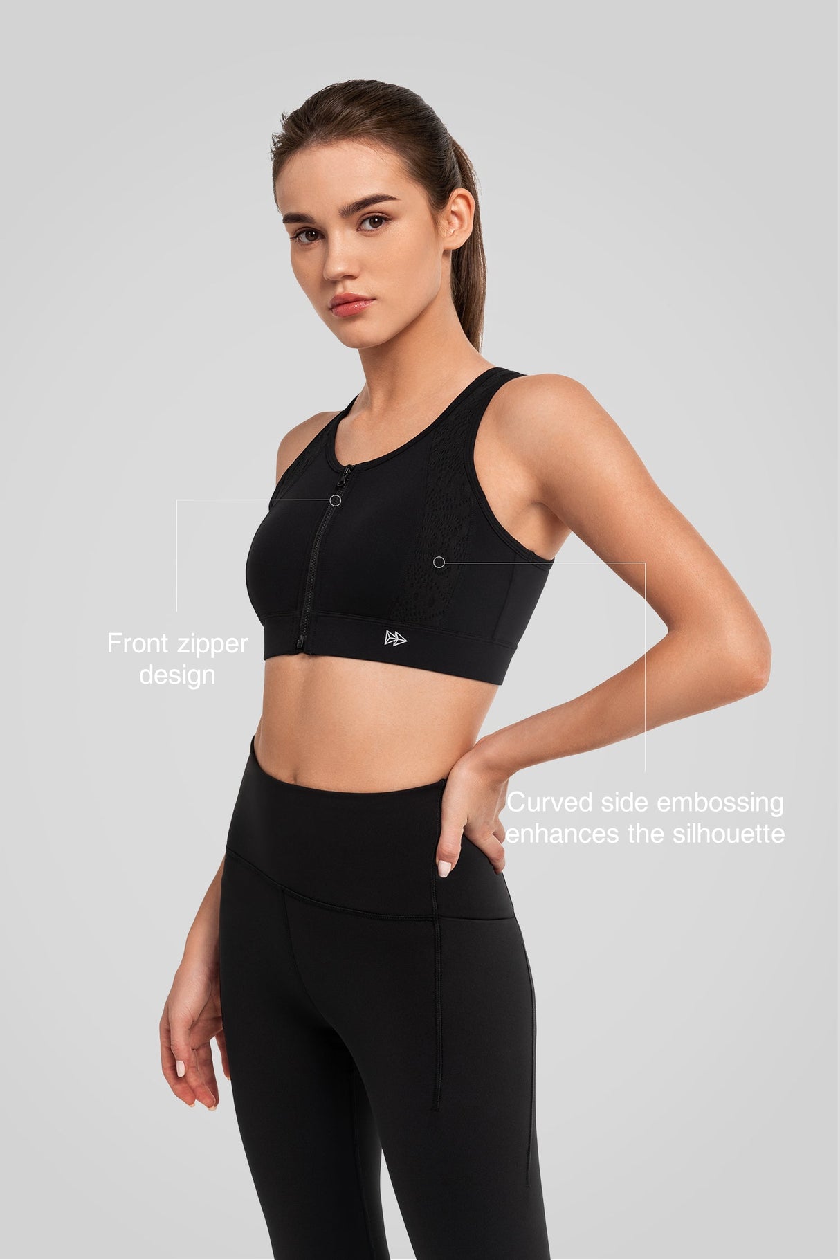 Echo™ Cut Out Design Padded Running Bra | Women's High Support Sports Bra