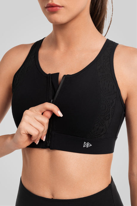 Echo™ Cut Out Design Padded Running Bra | Women's High Support Sports Bra
