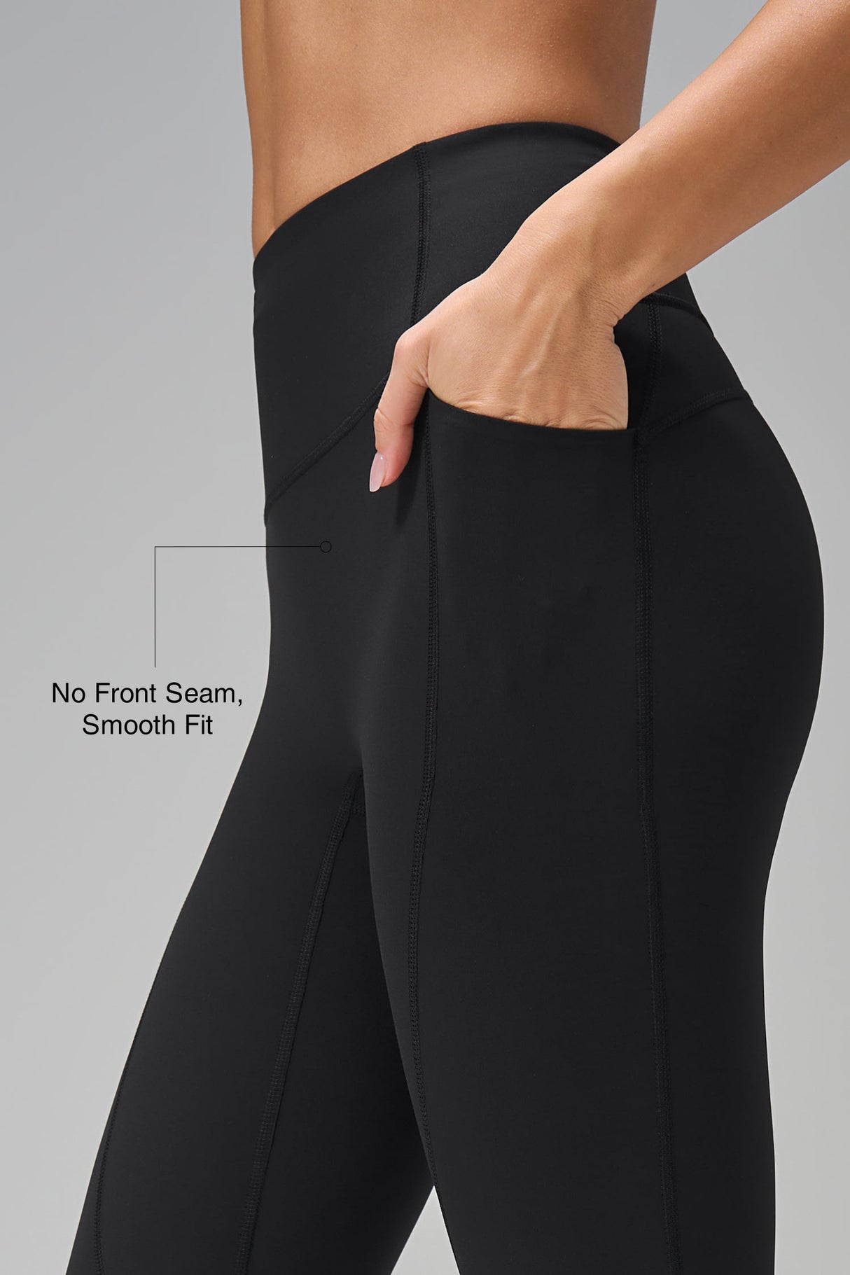 Echo™ No-Front-Seam Pocket Leggings 25 Inch | Women's High Support Leggings