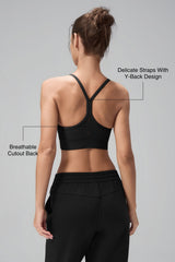 Anywhere™ Y-Back Design Sewn-in Pads Yoga Bra | Women's Light Support Sports Bra