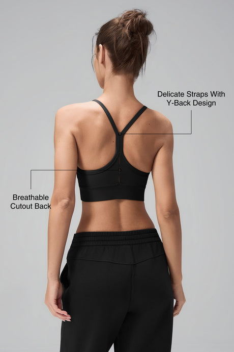 Anywhere™ Y-Back Design Sewn-in Pads Yoga Bra | Women's Light Support Sports Bra
