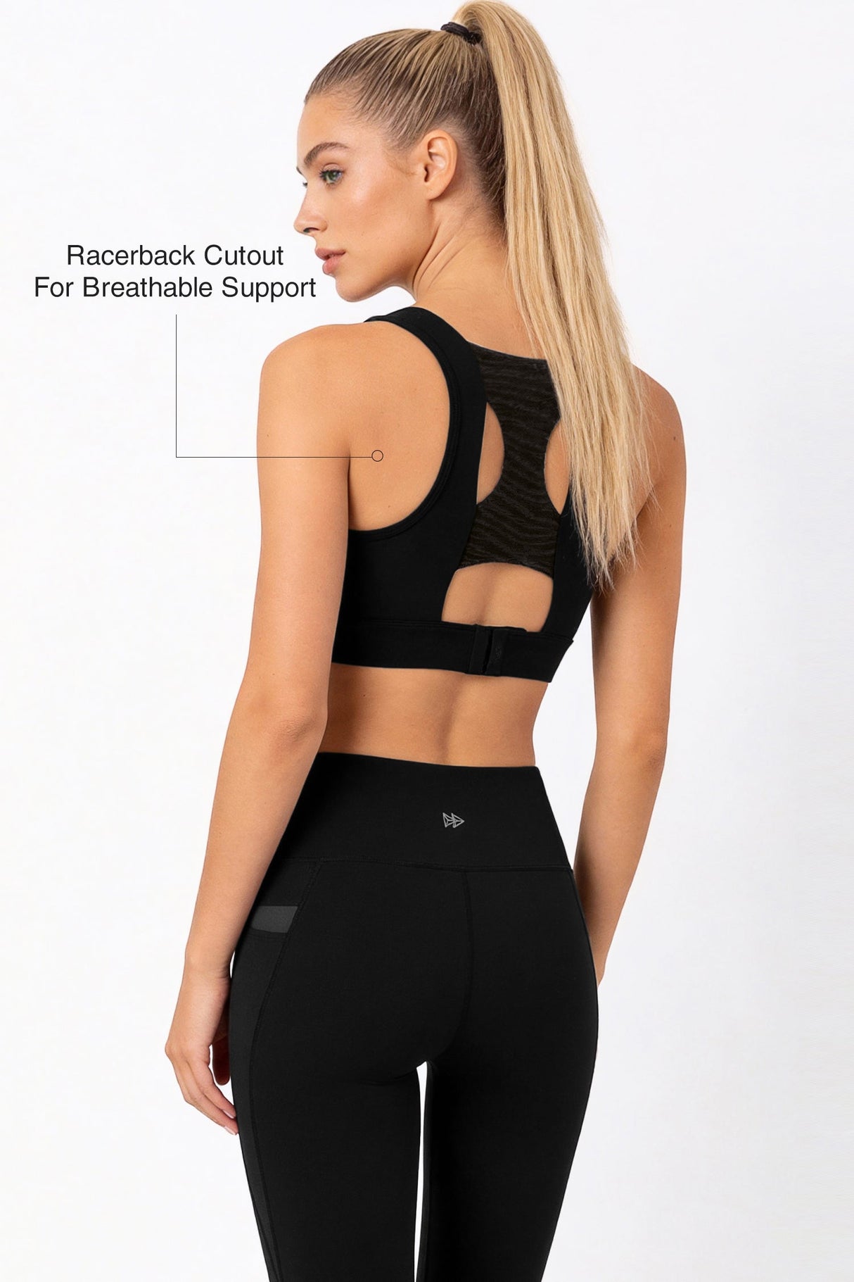 Power™ Racerback Breathable Full-Coverage Sports Bra | High-Impact Support for Running, Gym & Training
