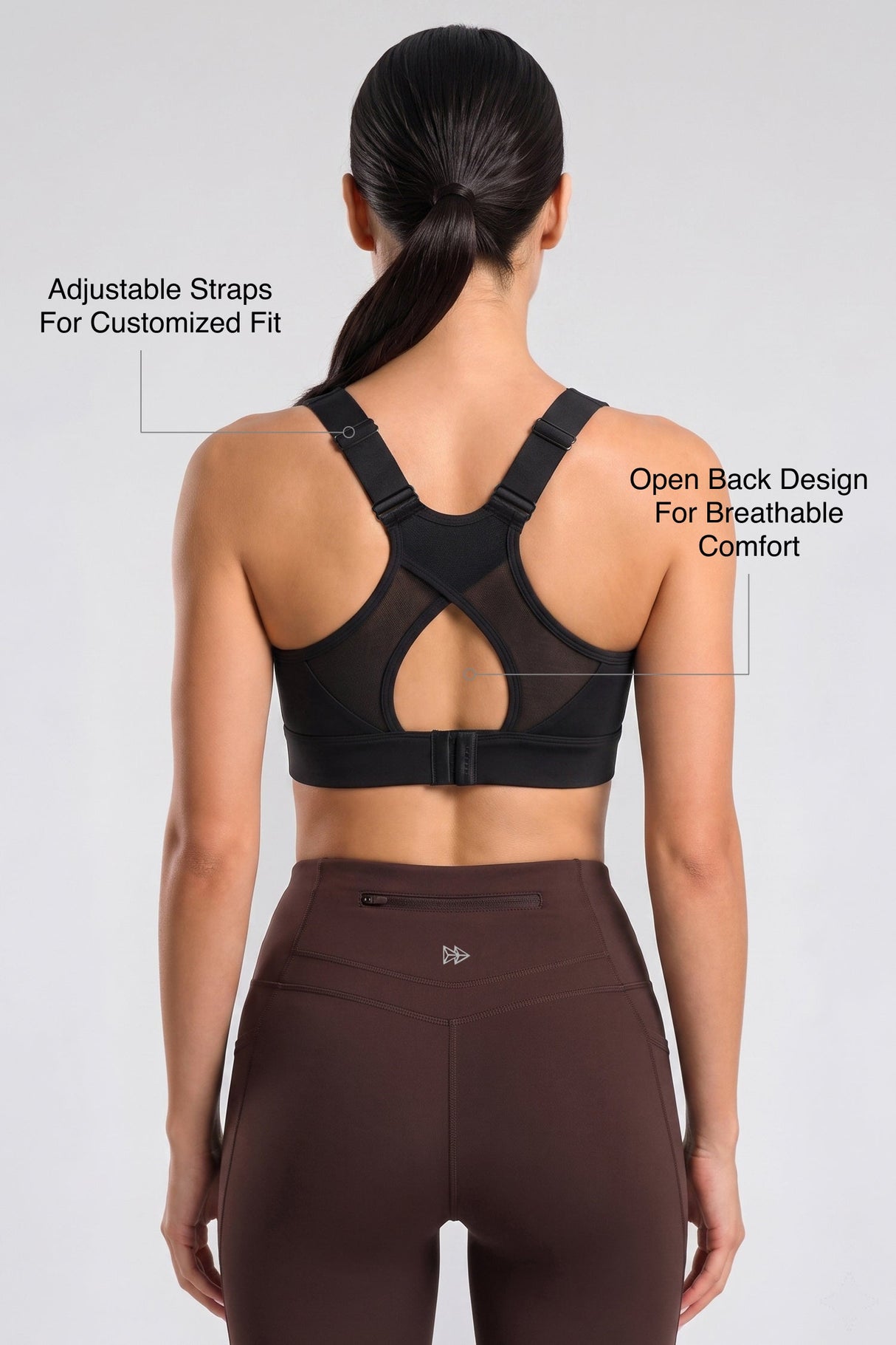 Shift™ Adjustable-Strap Airflow Sports Bra | High Support with Breathable Mesh for Running, HIIT & Training