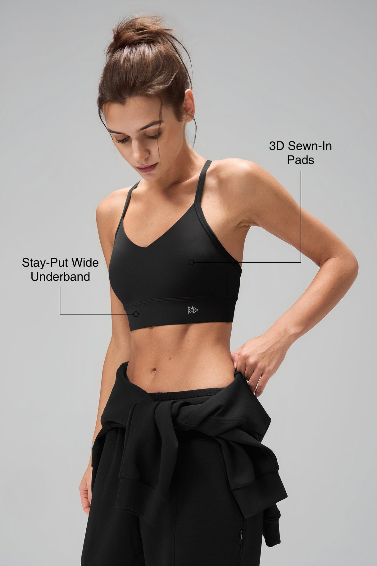 Anywhere™ Y-Back Design Sewn-in Pads Yoga Bra | Women's Light Support Sports Bra