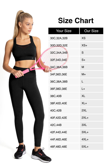 Power™ Racerback Breathable Full-Coverage Sports Bra | High-Impact Support for Running, Gym & Training