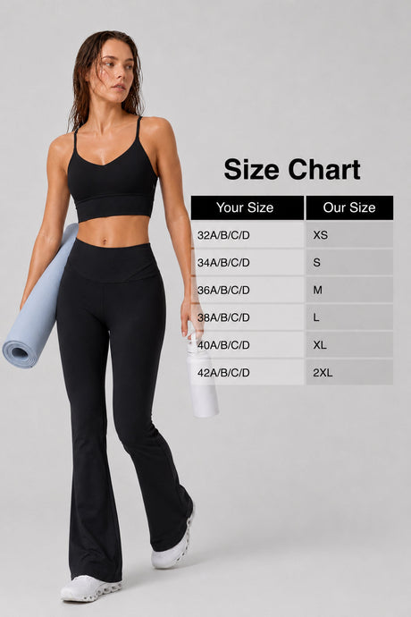 Echo™ V-Neck Ribbed Padded Yoga Bra | Women's Light Support Sports Bra