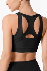 Power™ Front Zip Full Coverage Racerback Mesh Running Bra | Women's High Support Sports Bra