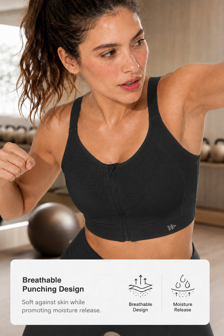 Power™  Soft Adjustable High-Support Mesh Running Bra | Women's High Support Sports Bra