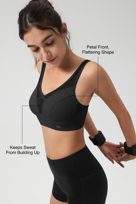 Shift™ Adjustable-Strap Sustainable Sports Bra | Medium Support with Breathable Mesh for Running, HIIT, Yoga & Training