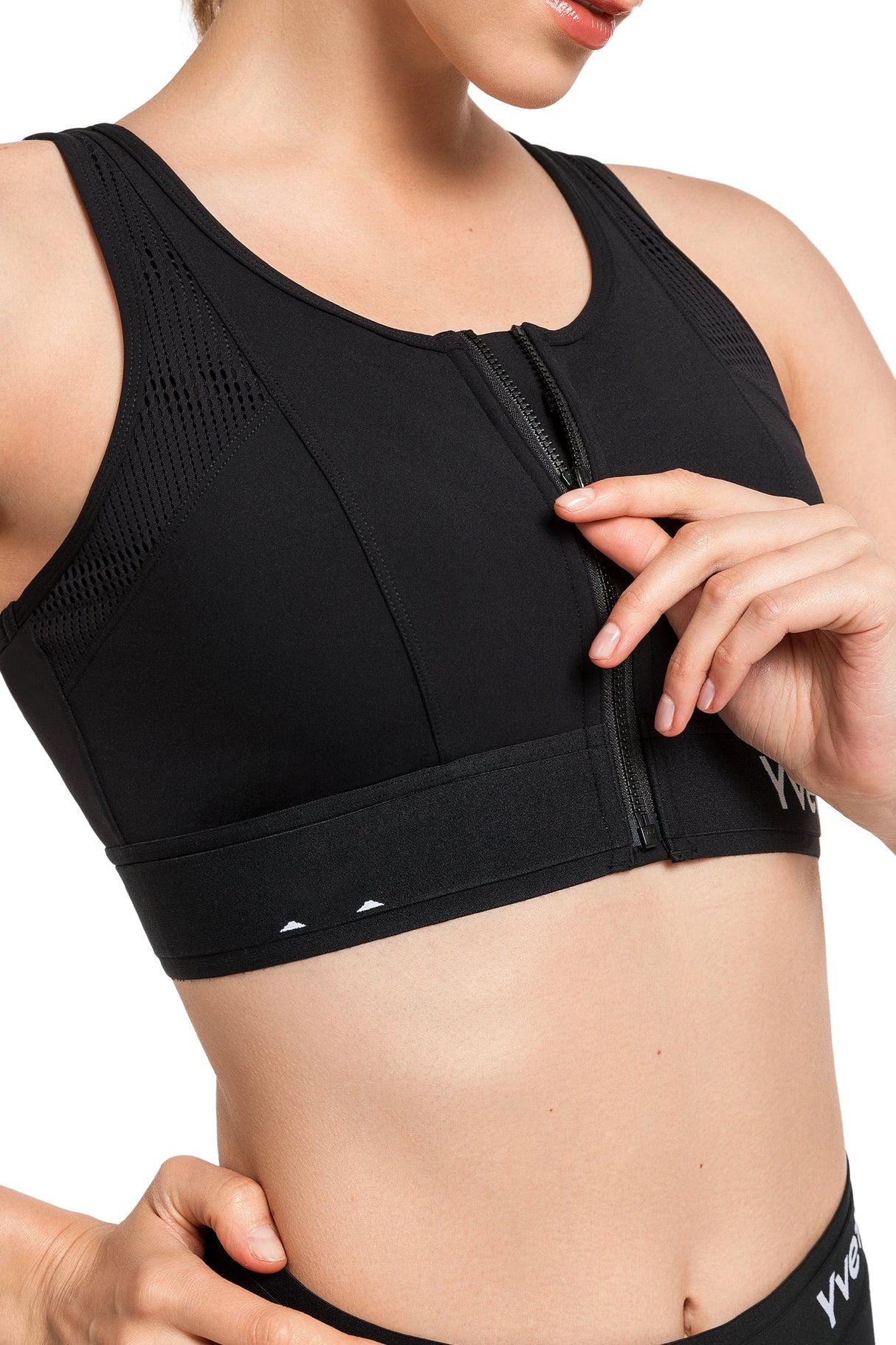 Echo™ Breathable Zip-Front Sustainable High-Support Bra | High-Impact Support Best For Running, HIIT & Training