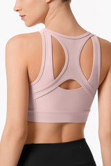 Power™ Front Zip Full Coverage Racerback Mesh Running Bra | Women's High Support Sports Bra